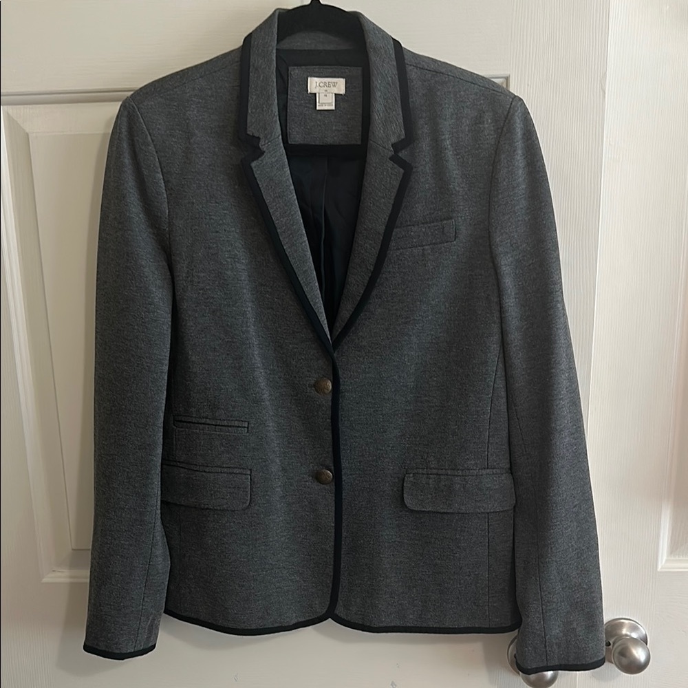 Gray Blazer with Black Trim